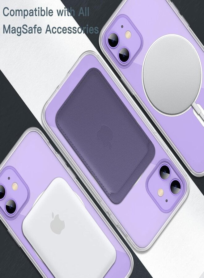 حافظة مغناطيسية لهاتف iPhone 12/12 Pro، مقاس 6.1 بوصة، متوافقة مع الشحن اللاسلكي MagSafe، غطاء ممتص للصدمات مضاد للخدش (شفاف)، TPU - PC - Image 4