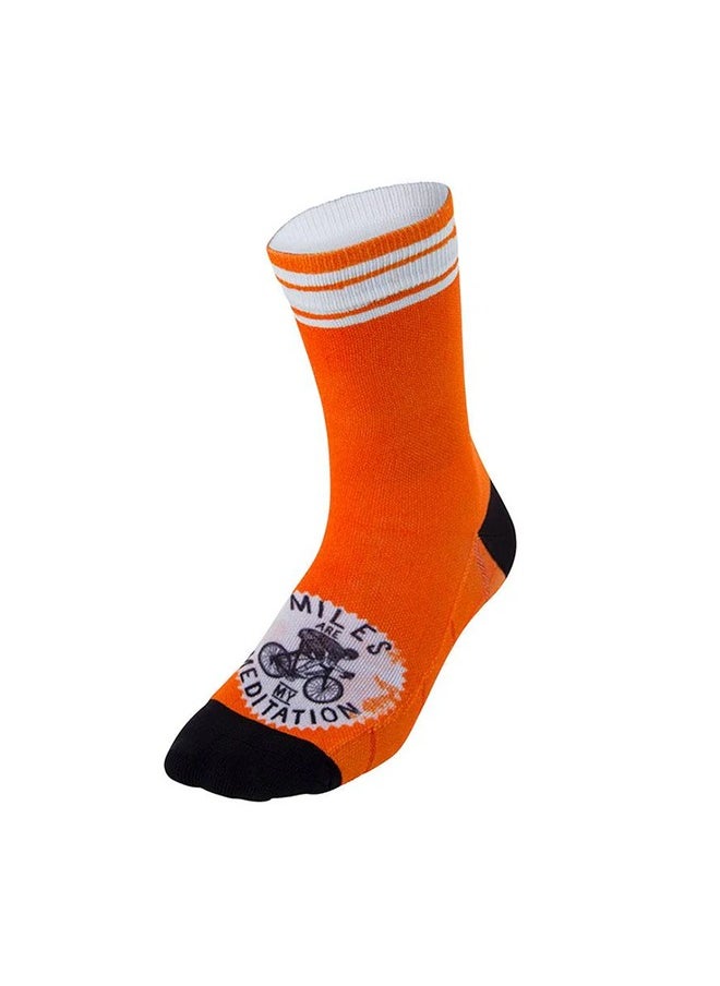 CyCology - MILES ARE MY MEDITATION CYCLING SOCKS - Image 1