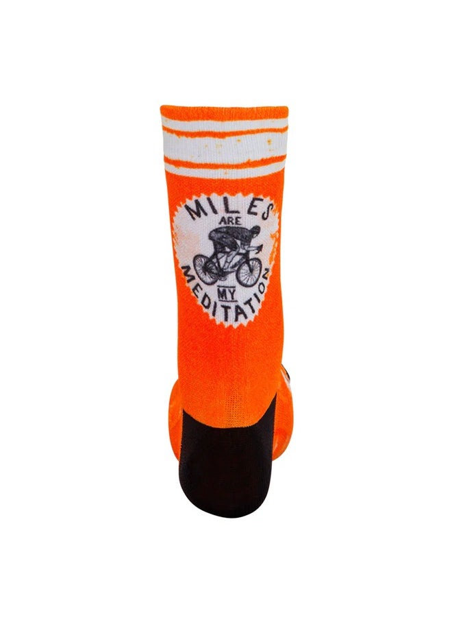 CyCology - MILES ARE MY MEDITATION CYCLING SOCKS - Image 1