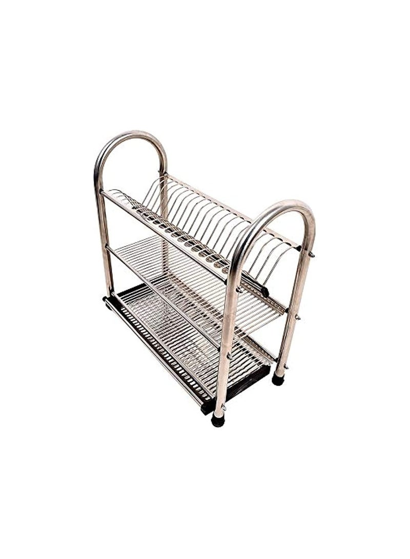 18/10 stainless steel plate, 3 rounds, anti-rust, 50 cm, imported, high quality - Image 2
