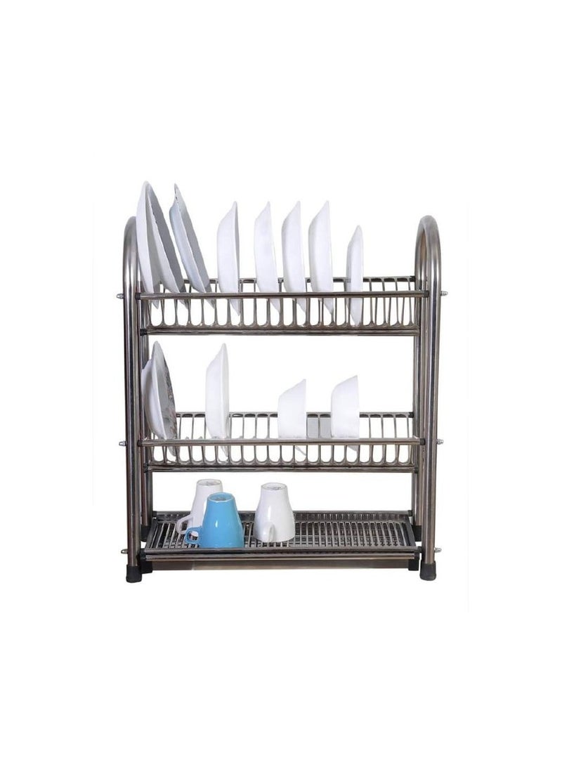 18/10 stainless steel plate, 3 rounds, anti-rust, 50 cm, imported, high quality - Image 1