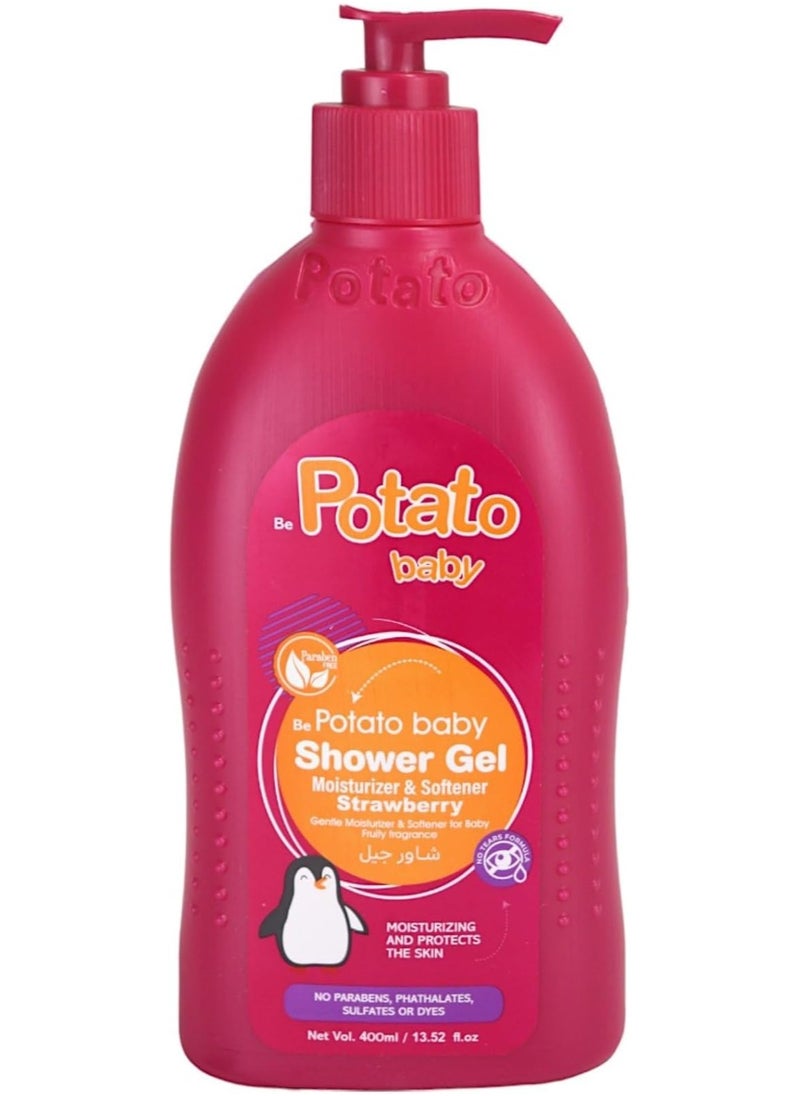 Potato Potato Baby Shower Gel With Strawberry Scent 400 ml 