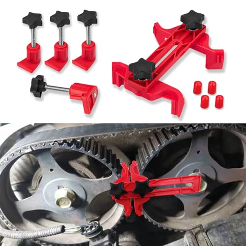 Lecctso Engine Timing Tool Camshaft Locking Tool Engine Camshaft Alignment Timing Tool Kit Camshaft Sprocket Clamp Kit Car Main Cam Timing Sprocket Gear Locking Tool Set Suitable for Most Car - Image 1