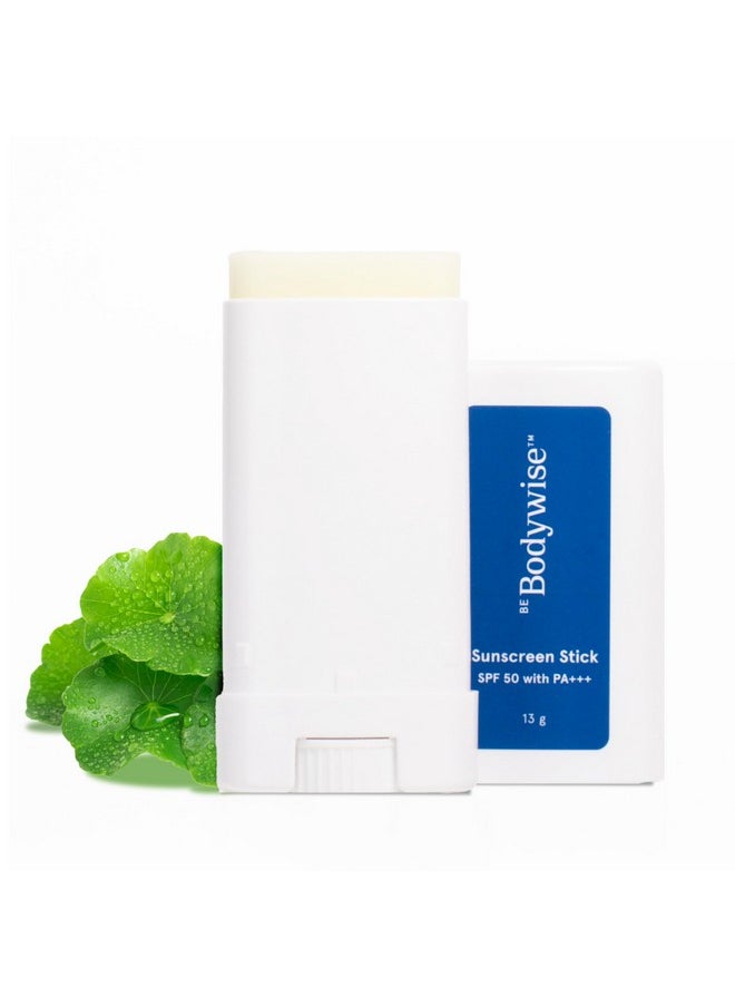 Be Bodywise Be Bodywise Sunscreen Stick SPF 50 with PA+++ (13 g) for Face & Body | With Vit E, Centella | Broad-Spectrum Protection, Matte Finished , Water Resistant & Makeup friendly | Suitable for All Skin Types| For Face & Body  - Image 1