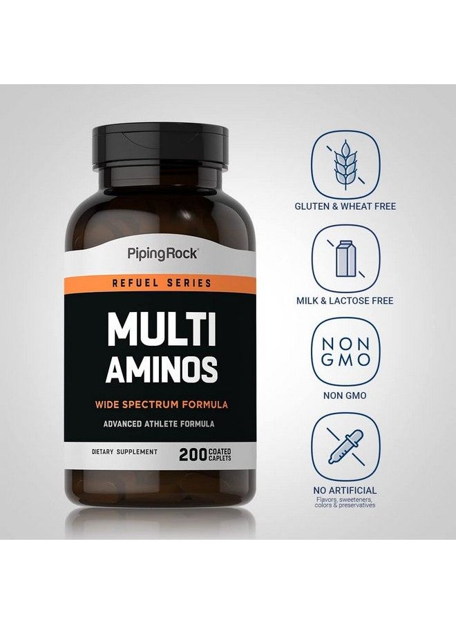 Piping Rock - Multi Amino Acid Supplement ; 200 Coated Caplets ; Nongmo Gluten Free - Image 1