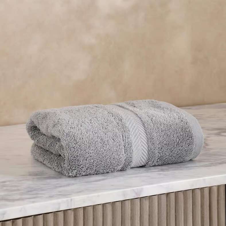 Pan Home Luxury Cotton Hand Towel 50x90cm - Grey Dove - Image 4