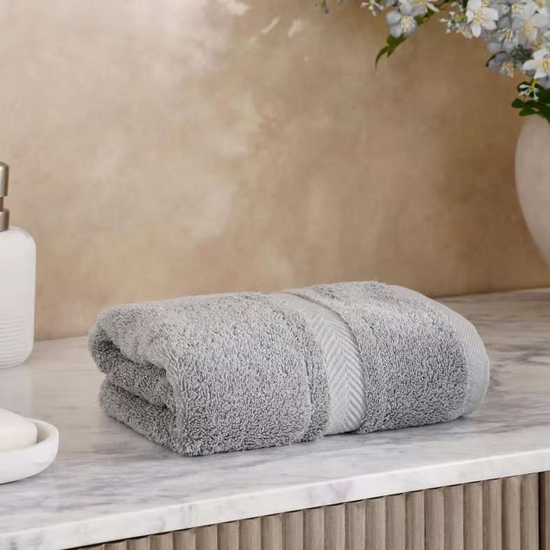 Pan Home Luxury Cotton Hand Towel 50x90cm - Grey Dove - Image 1