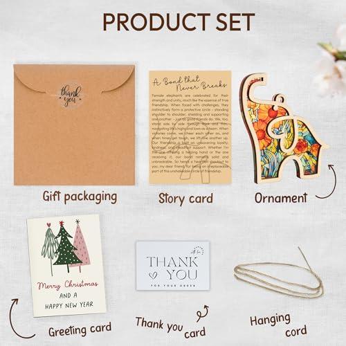 Sensemory Best Friend Birthday Gifts for Women, Friendship Elephant Ornament with Story Card, Friendship Gifts for Women, Birthday Presents for Best Friends Sisters Special Bond Decor, Suncatcher (Yellow) - Image 4