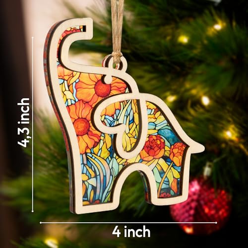 Sensemory Best Friend Birthday Gifts for Women, Friendship Elephant Ornament with Story Card, Friendship Gifts for Women, Birthday Presents for Best Friends Sisters Special Bond Decor, Suncatcher (Yellow) - Image 2