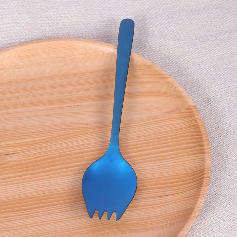 2pcs 304 Stainless Steel Sporks Salad Noodles Heavy Duty Spoon Fork Combo for Kitchen Dinner ( ) - Image 4