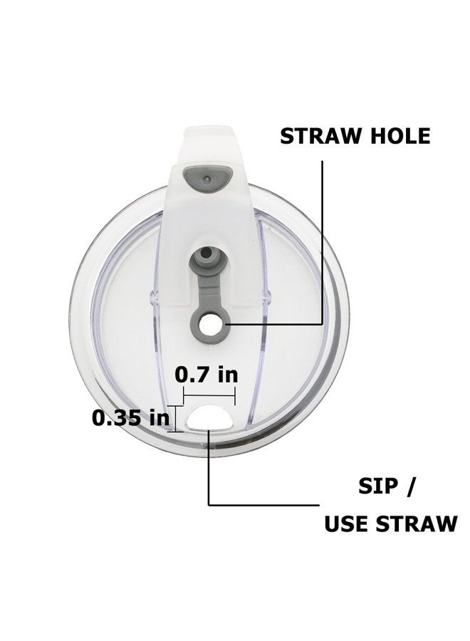 CNYMANY ANIN CNYMANY 3 Packs Lids for 30oz Tumblers, Spill-proof Splash Resistant Straw-friendly Cover for Old Style Rtic, Ozark Trail 30 oz. Cups - Gray - Image 3