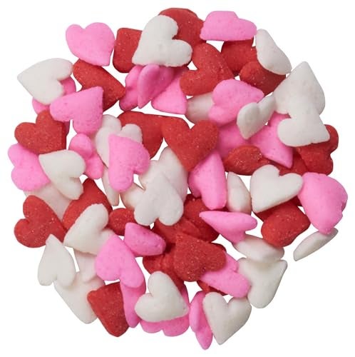 DECOPAC Valentine's Day Quins, 18oz, Fancy Sprinkles In Heart Shapes, Candy Sprinkles in Handheld Container, Edible Sprinkles For Celebration Cakes, Cupcakes, Cookies - Image 5