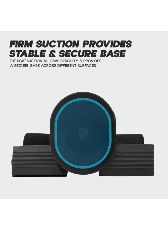 كونيكس قضيب تمارين البطن مع كوب شفط للاستخدام المنزلي | معدات تمارين البطن المحمولة لشد العضلات وحرق دهون البطن | ارتفاع قابل للتعديل | مصنوع من الفولاذ المقاوم للصدأ | مثالي للرجال والنساء، سهل التثبيت على الأرض - Image 4