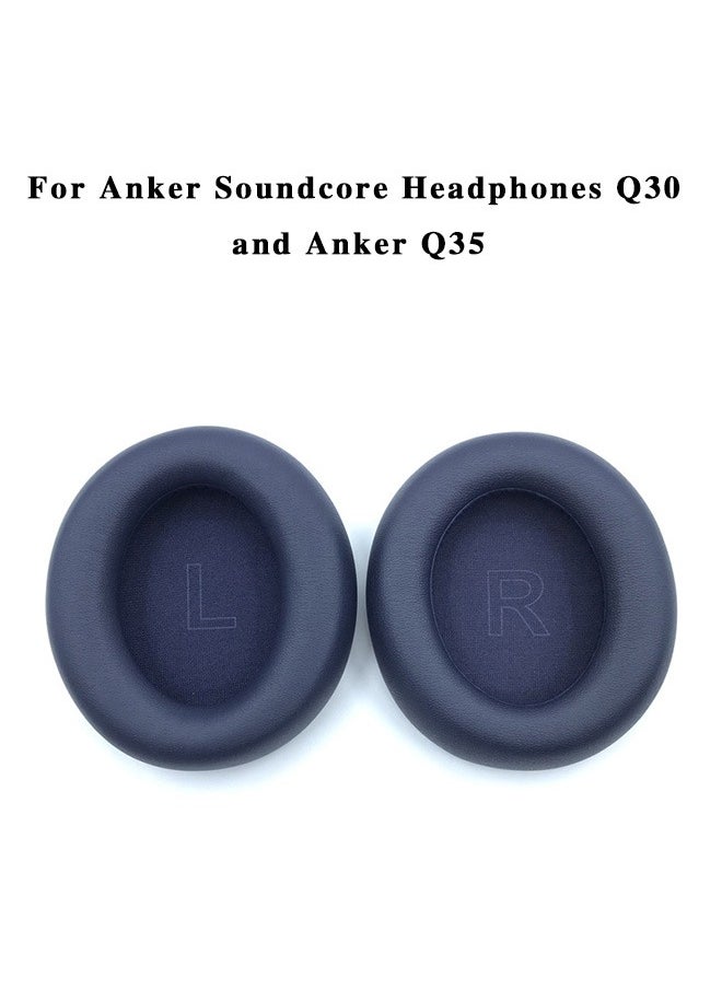 ماركة غير محددة - وسائد أذن بديلة لسماعات Soundcore Life Q30,Q35 وسائد أذن باللون الأزرق - Image 1