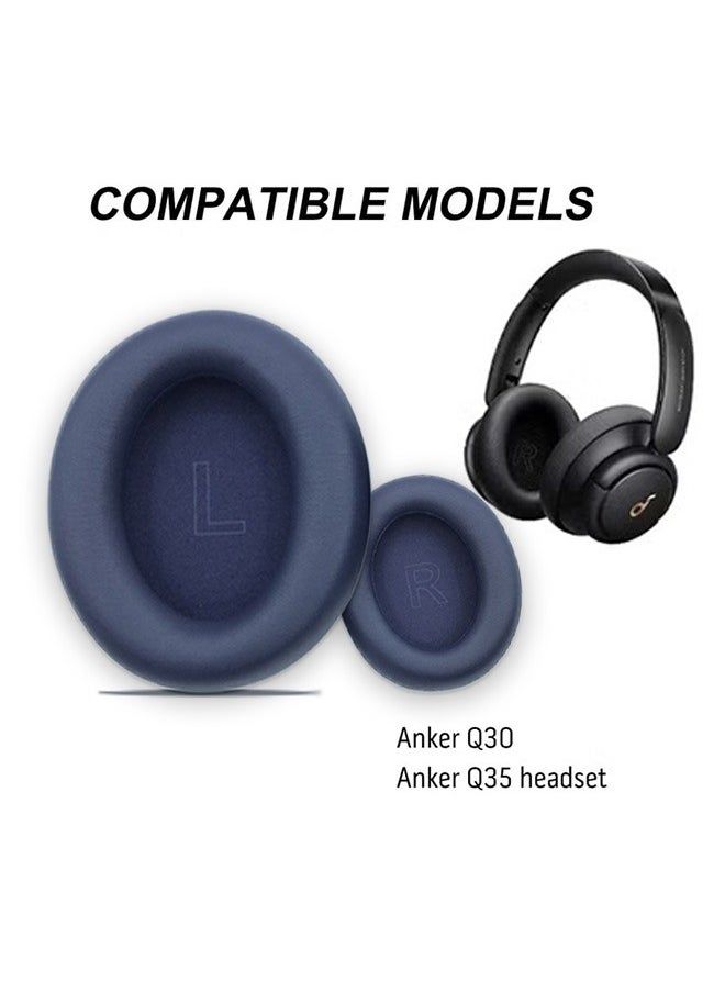 ماركة غير محددة - وسائد أذن بديلة لسماعات Soundcore Life Q30,Q35 وسائد أذن باللون الأزرق - Image 1