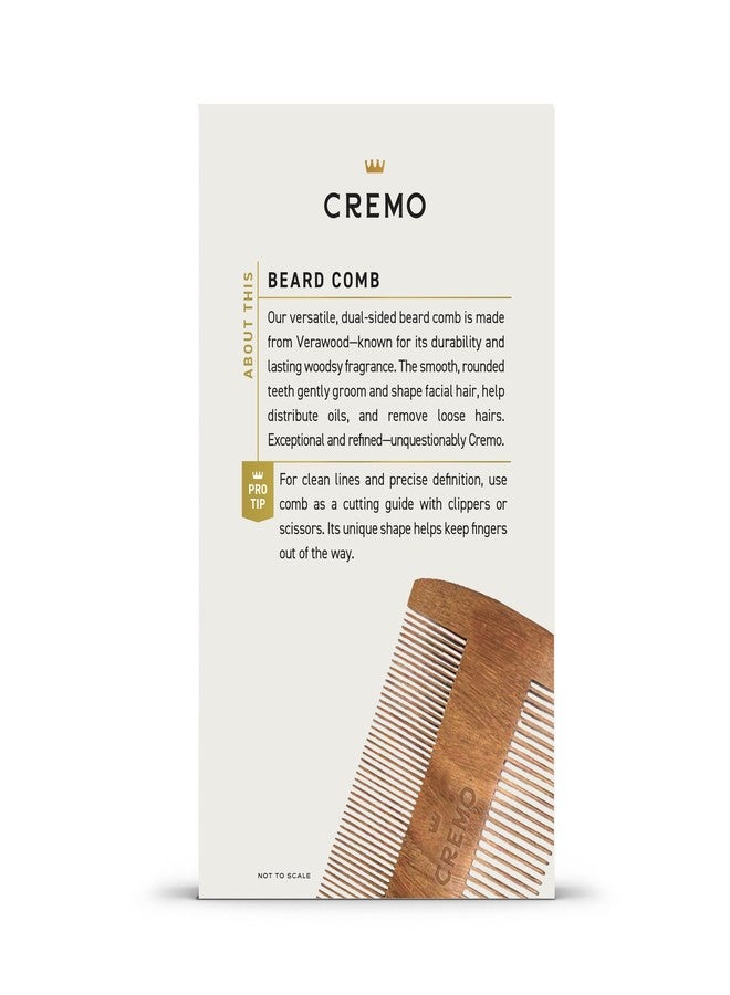 Cremo Beard Accessories, Dual-Sided Beard Comb Made from Verawood - Shape, Style And Groom Any Length Facial Hair - Image 5