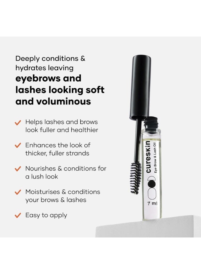 Cureskin Eye Brow & Lash Oil | Nourishes and Strengthens (7 ml) | Eyelash Growth Serum | Lash Serum for Eyelash Growth - Image 3