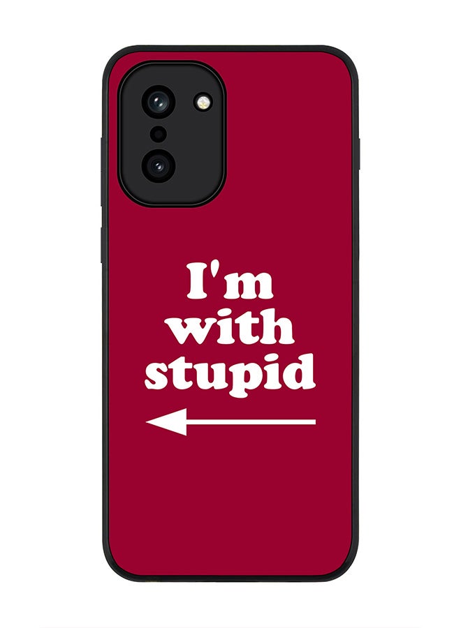 For OnePlus 15R Case,Slim fit Camera Protection, Shockproof Thin Phone cover  - I'm with stupid