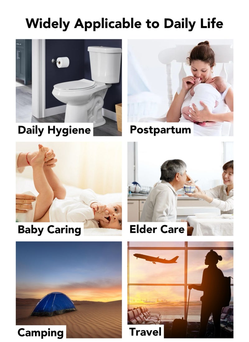 Oasis Casa - Premium Portable Handheld Bidet Shattaf Sprayer for Travel, 4 Spray Modes, USB Rechargeable Waterproof Electric Pocket Bidet Sprayer Mini Toilet Shower Head with Bottle for Personal Hygiene - Image 1