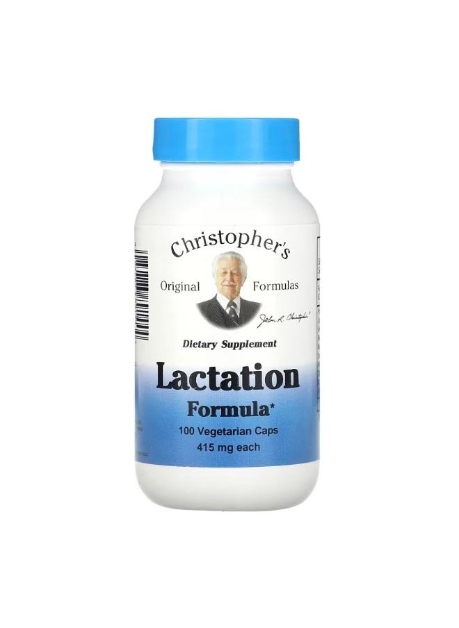 Christopher's Original Formulas Lactation Formula 415 mg 100 Vegetarian Caps  - Image 1