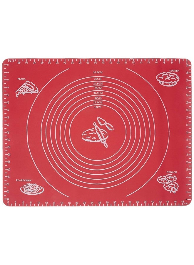Clazkit Silicone Baking Mat Roti mat Silicone Chapati Atta Kneading Mat Non-Stick Fondant Rolling Mat Stretchable for Kitchen Roti Chapati Cake|Reusable BPA Free (Baking Mat 50 * 40 cm) Color May Vary - Image 1