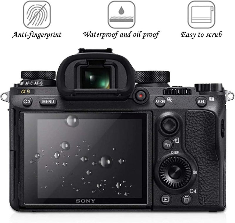 PCTC Screen Protector Compatible for Sony Alpha A6600, A6100, A6400, A6000, A6300, A5000, NEX-7, NEX-6 - 3 Pack 0.3mm 9H Hardness Tempered Glass - Image 3