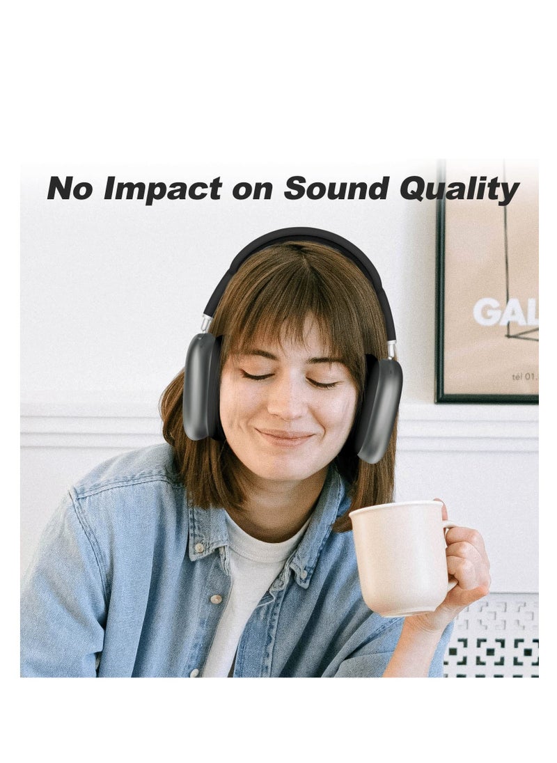 SYOSI Silicone Ear Pads Cover Protector, for AirPods Max Headphones Cushions, Earcup Cover Protector, Sweatproof, Easily Washable, Rugged Durability, Made of Super Slim Silicone (Black)  - Image 4