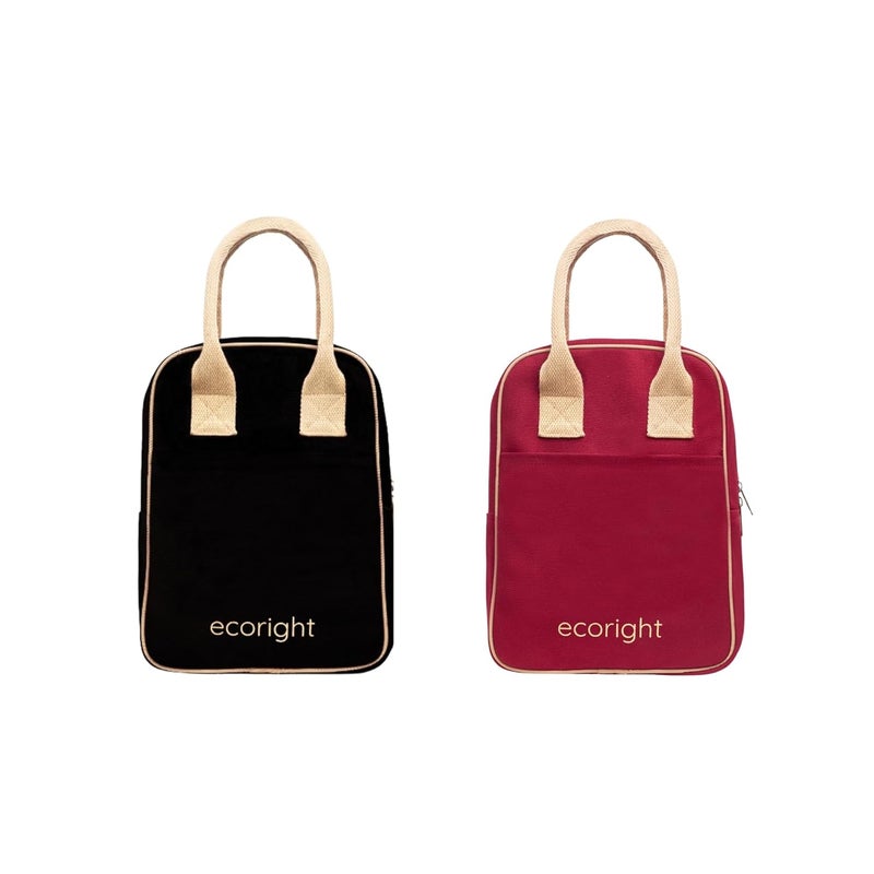 EcoRight Eco Right Lunch Bags for Office Women & Lunch Bag for Men, Insulated Lunch Bag for Kids, Office Lunch Bag with Bottle Holder, Carry Handle & Pocket - Image 1