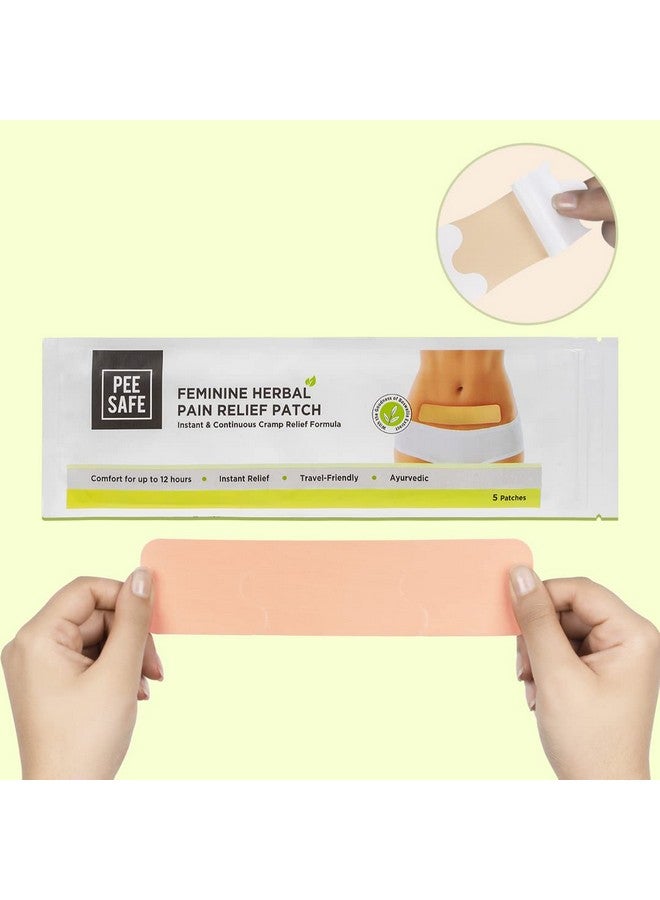 PEESAFE Pee Safe Feminine Herbal Pain Relief Patches (Pack Of 5) | Natural Pain Relief Patches | No Side Effects | Sleek Design | Comfort For Upto 12 Hours - Image 3