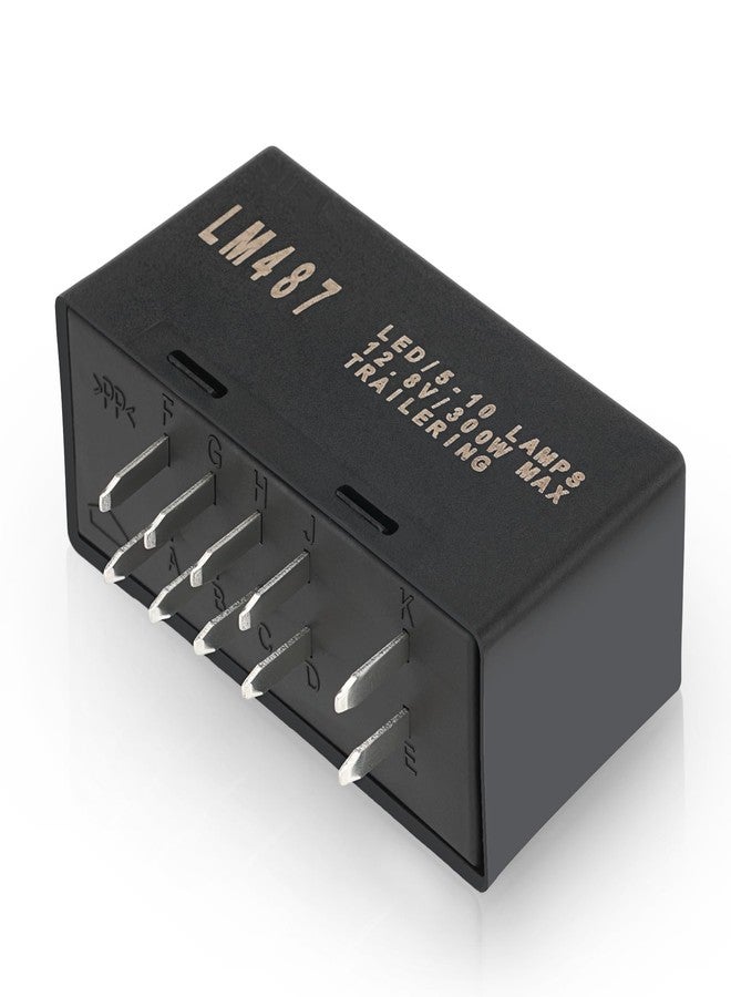 JWEELY LM487 LED Flasher Relay Hazard Warning and Turn Signal, Blinker Relay Fix Hyper Flash Created by LED Bulb for 03-06 Cadillac Chevy GMC Hummer, Replace 10383321 15231201 - Image 1
