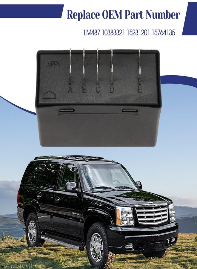 JWEELY LM487 LED Flasher Relay Hazard Warning and Turn Signal, Blinker Relay Fix Hyper Flash Created by LED Bulb for 03-06 Cadillac Chevy GMC Hummer, Replace 10383321 15231201 - Image 2