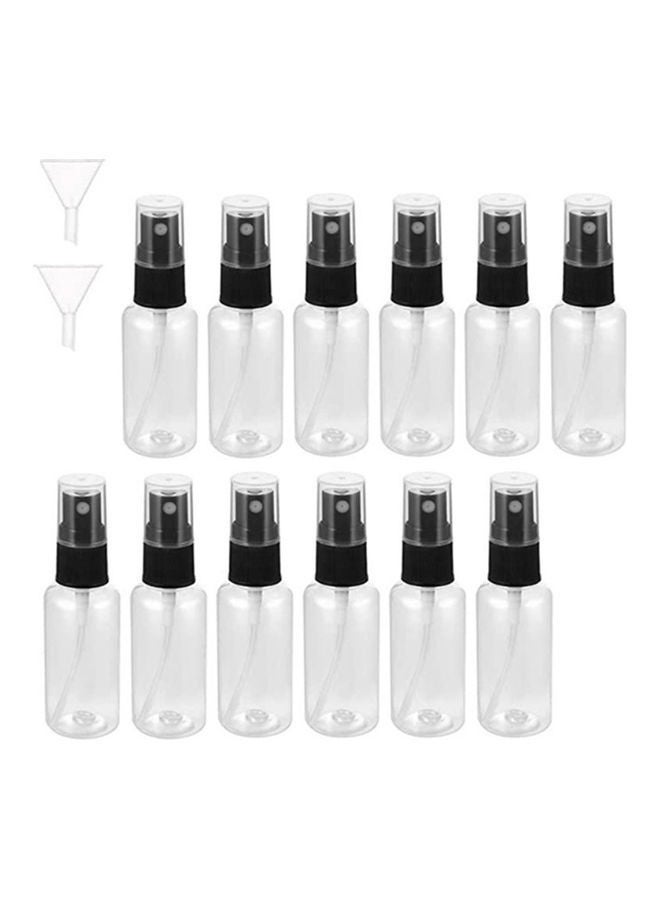 NIBEMINENT 6 Piece Water Bottle Empty Transparent Spray Bottles And 2 Fast Filling Funnels White 23*6*14cm  - Image 2