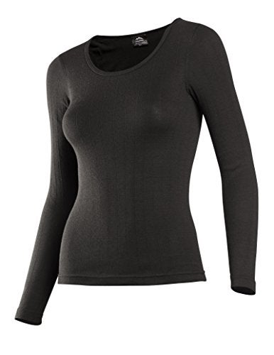 ColdPruf Women's Enthusiast Single Layer Long Sleeve Crew Neck Top, Black, Small - Image 4