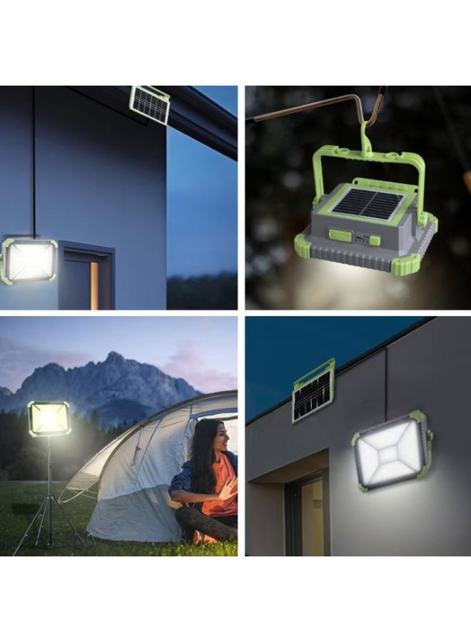 ايرس مصباح بروجيكتور شمسي قابل لإعادة الشحن مع لوحة شمسية قابلة للإزالة، مصباح خارجي متعدد الوظائف مع جهاز تحكم عن بعد - محمول، مقاوم للماء، مثالي للتخييم والأمن والطوارئ - Image 4