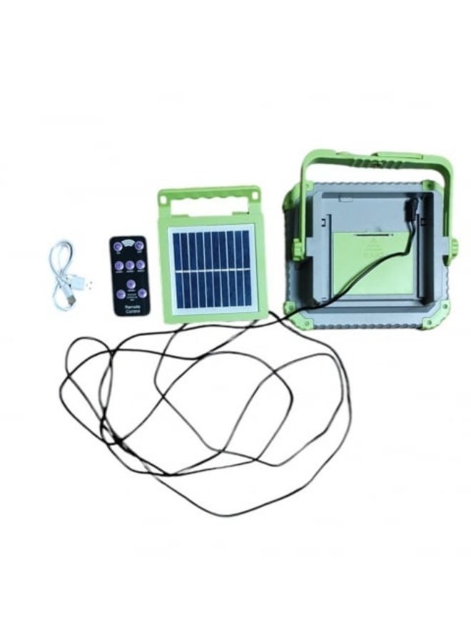 ايرس مصباح بروجيكتور شمسي قابل لإعادة الشحن مع لوحة شمسية قابلة للإزالة، مصباح خارجي متعدد الوظائف مع جهاز تحكم عن بعد - محمول، مقاوم للماء، مثالي للتخييم والأمن والطوارئ - Image 3