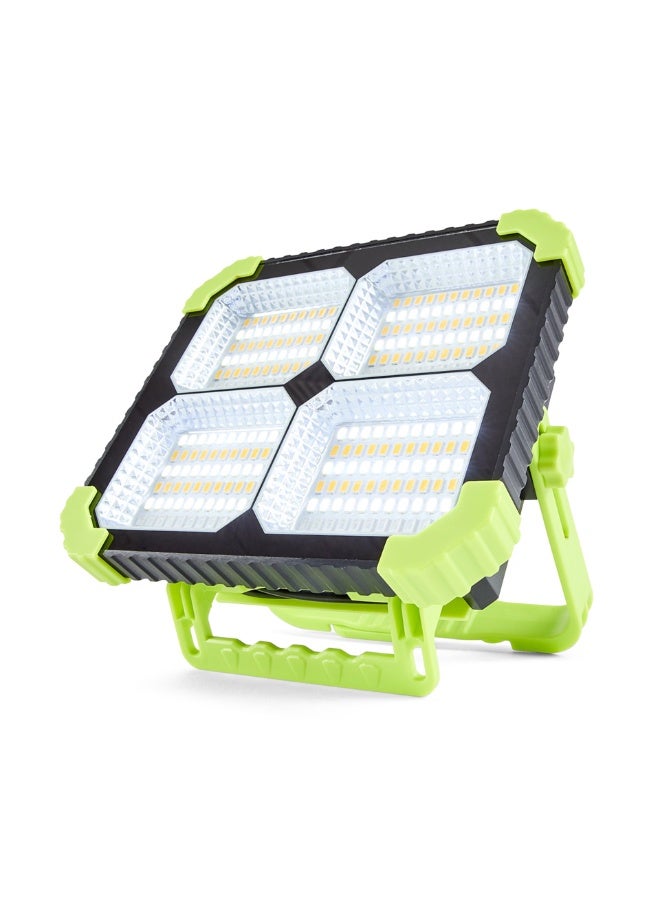 ايرس مصباح بروجيكتور شمسي قابل لإعادة الشحن مع لوحة شمسية قابلة للإزالة، مصباح خارجي متعدد الوظائف مع جهاز تحكم عن بعد - محمول، مقاوم للماء، مثالي للتخييم والأمن والطوارئ - Image 1