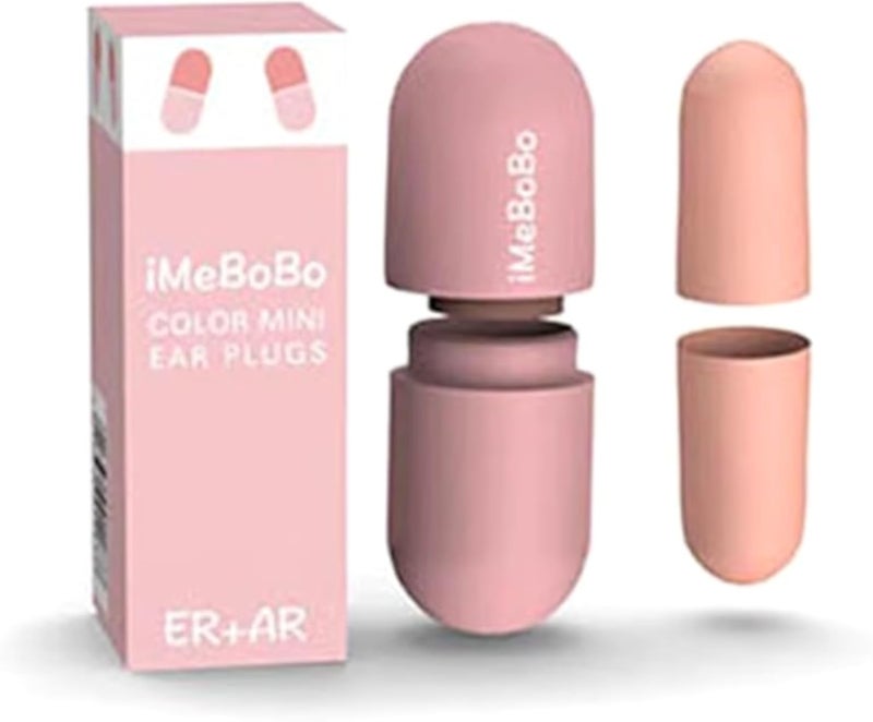 Colourful Mini Ear Plugs - Soundproof Sleep Earplugs - Soft, Comfortable, Lightweight, and Slow Rebound (with pink capsule case)