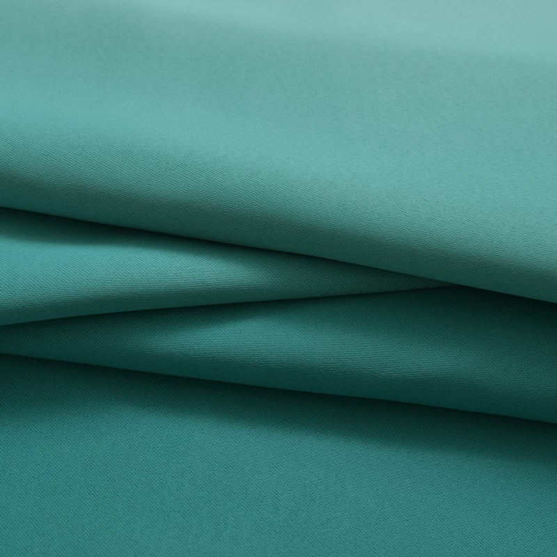 Yakamok Light Blocking Gradient Color Curtains Teal Ombre Blackout Curtains Room Darkening Thermal Insulated Grommet Window Drapes For Living Room/Bedroom (Teal 2 Panels 52X63 Inch) - Image 5
