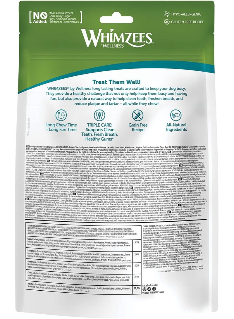 Whimzees Natural Grain Free Dental Dog Treats, Veggie SaUSage, 24 + 4 Pieces - Image 2