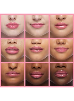 KYDA Hydrating Lip Glow Oil, Moisturizing Lip Oil, Glossy Transparent Plumping Lip Gloss, Tinted Lip Oil for Lip Care and Dry Lips-Raspberry  - Image 4