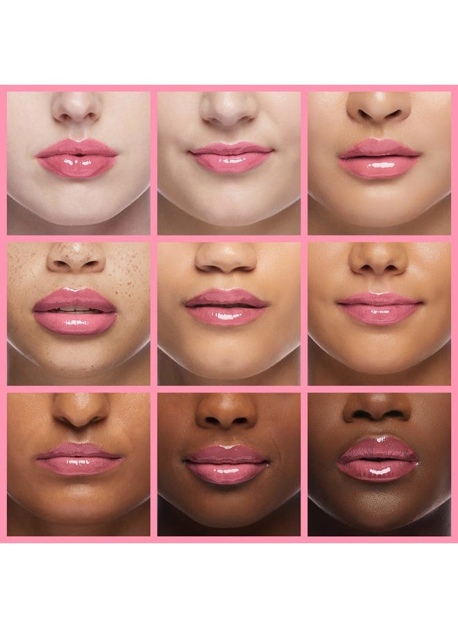 KYDA Hydrating Lip Glow Oil, Moisturizing Lip Oil, Glossy Transparent Plumping Lip Gloss, Tinted Lip Oil for Lip Care and Dry Lips-Raspberry  - Image 4