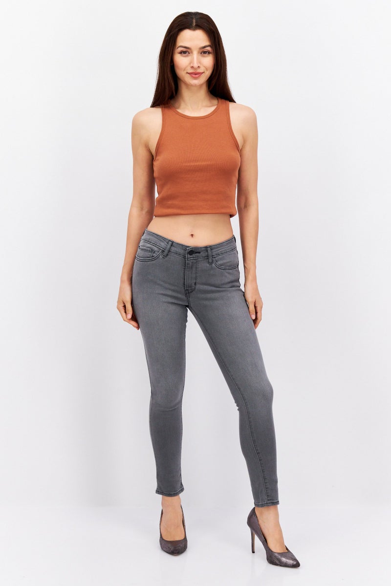 Levi's جينز ضيق للنساء قابل للتمدد، رمادي - Image 3