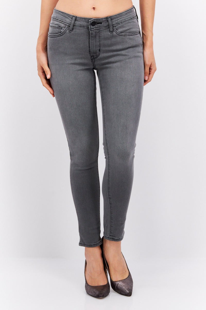 Levi's جينز ضيق للنساء قابل للتمدد، رمادي - Image 1