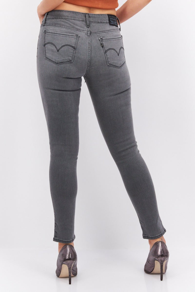 Levi's جينز ضيق للنساء قابل للتمدد، رمادي - Image 2