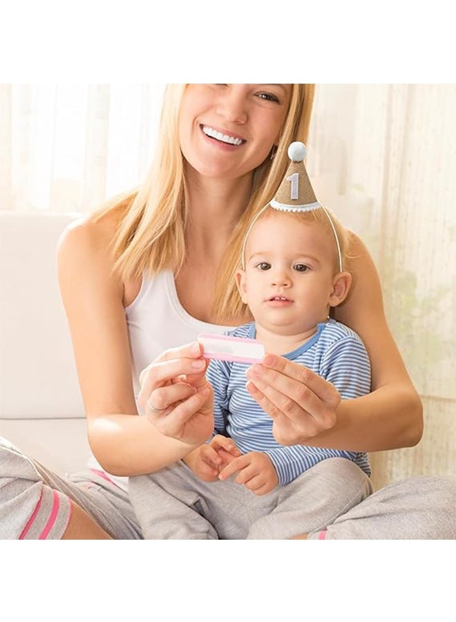 HY Birthday Party Hat, Child Birthday Cap 1st Birthday Hat 1st Birthday Headband Linen Children Birthday Hat - Image 4