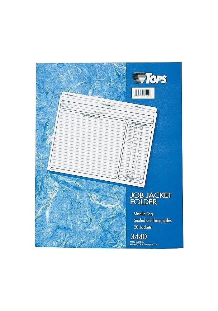 TOPS Job Folder File Jackets, Manila, 11.75 x 9.5 Inches, 20-Pack - Image 2