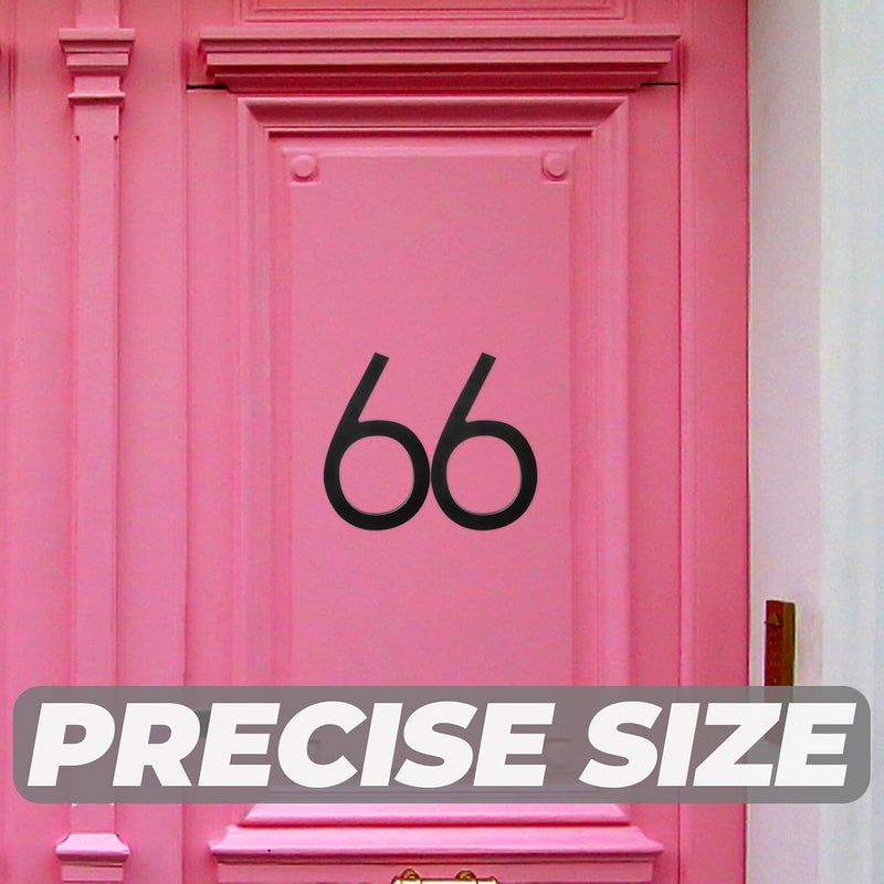 Metal House Number Sign 6 Zinc Alloy Black Vertical Address Plaque for Outdoor Front Door with Weather-resistant Finish - Image 5