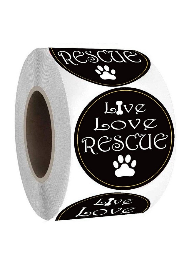 Remarkable Live Love Rescue Animal Adoption Stickers 2 Inch Rescue Animal Adoption Stickers With Paw Print For Rescue Groupswalks Veterinarian Clinics Or Fundraising Events (300 Pcs) White - Image 2