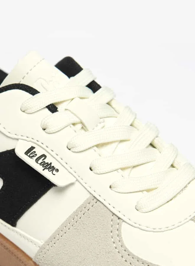 لي كوبر Women's Panelled Sneakers with Lace-Up Closure