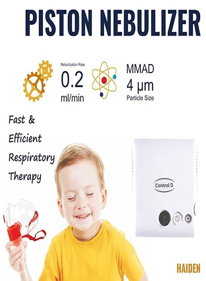 كونترول_دي جهاز ضغط الهواء Control D ذو اللونين الأزرق والأبيض مع قطعة فم، وأقنعة للأطفال والكبار (ضمان لمدة عام واحد)... - Image 2